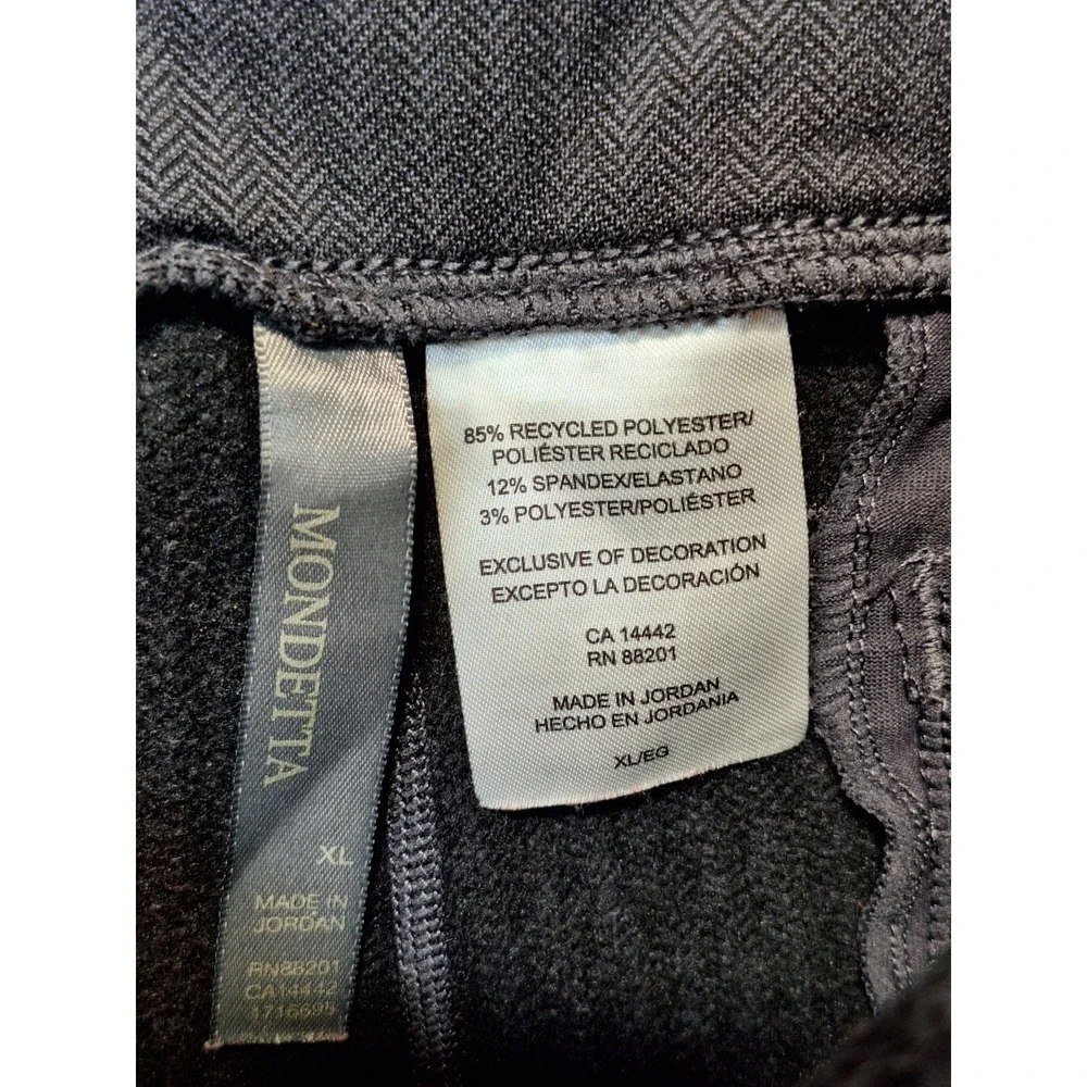 Mondetta Leggings Women's XL (Fits 34x26) Gray Herringbone Stretch High Waisted